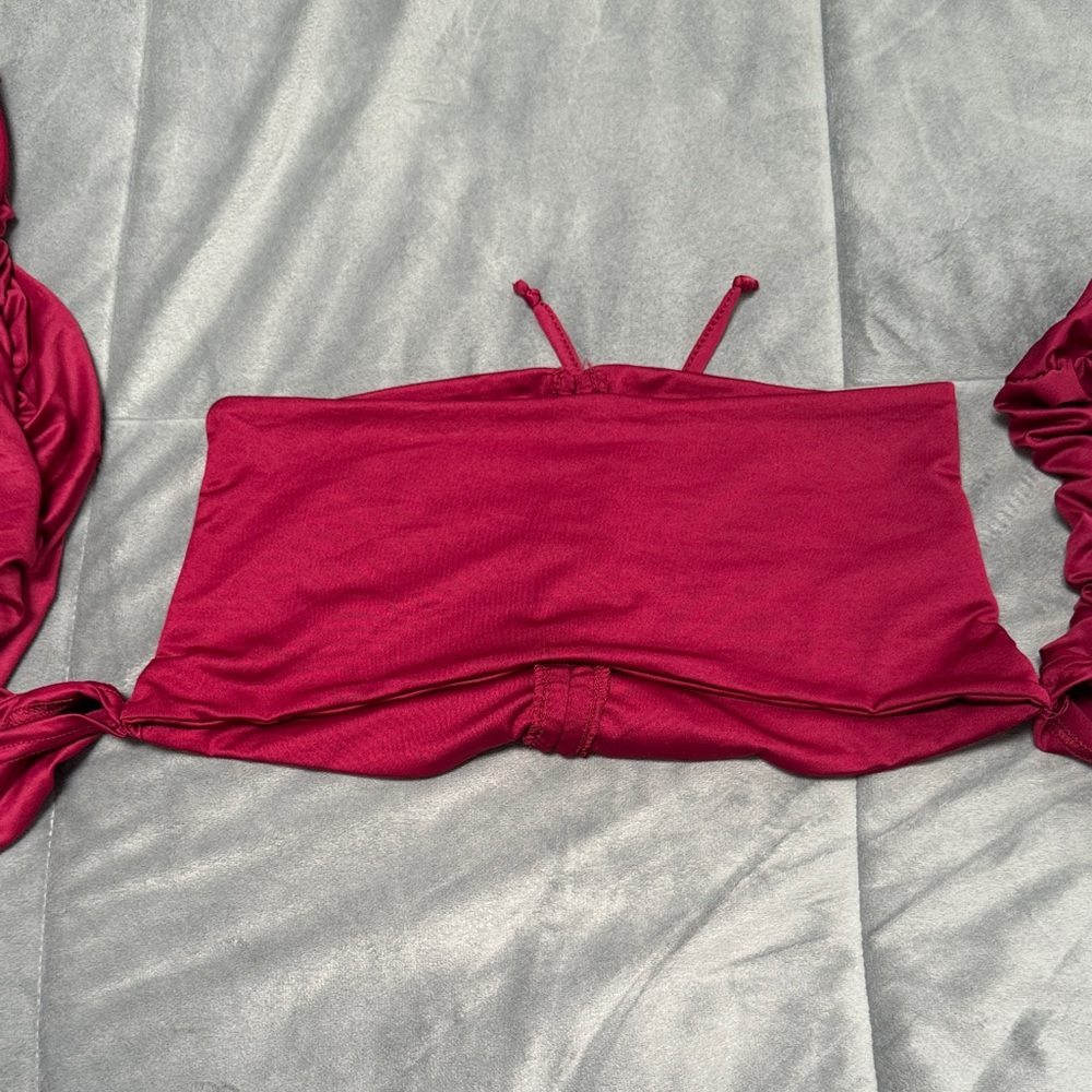 Red Off-Shoulder Top - Picture 2 of 2